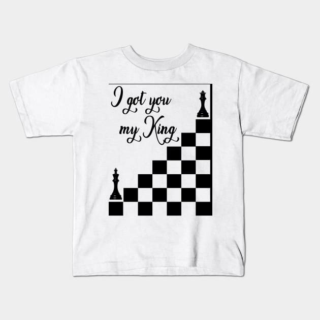 Chess King and Queen Kids T-Shirt by KC Design